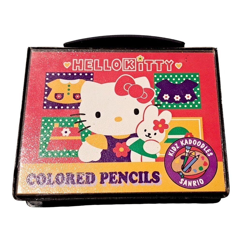 Sanrio Hello Kitty Colored Pencils‎ Vintage 1996 Kidz Kadoodles Set 90's